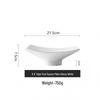 Abay Japanese Ceramic Rectangular Pedestal Plate, 8.5-inch