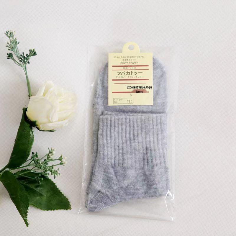 Unisex Mid-Tube Sports Socks - Black, White, Gray, Soft Cotton, Simple Design