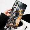Creative motorcycle rider cool For Samsung A73 A72 A71 A55 A54 A53 A52 A51 A13 A22 A16 A15 A12 A14 A26 A07 5G Black Phone Case
