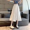 White Pure Desire High-Waist A-line Midi Skirt for Women - Summer 2025