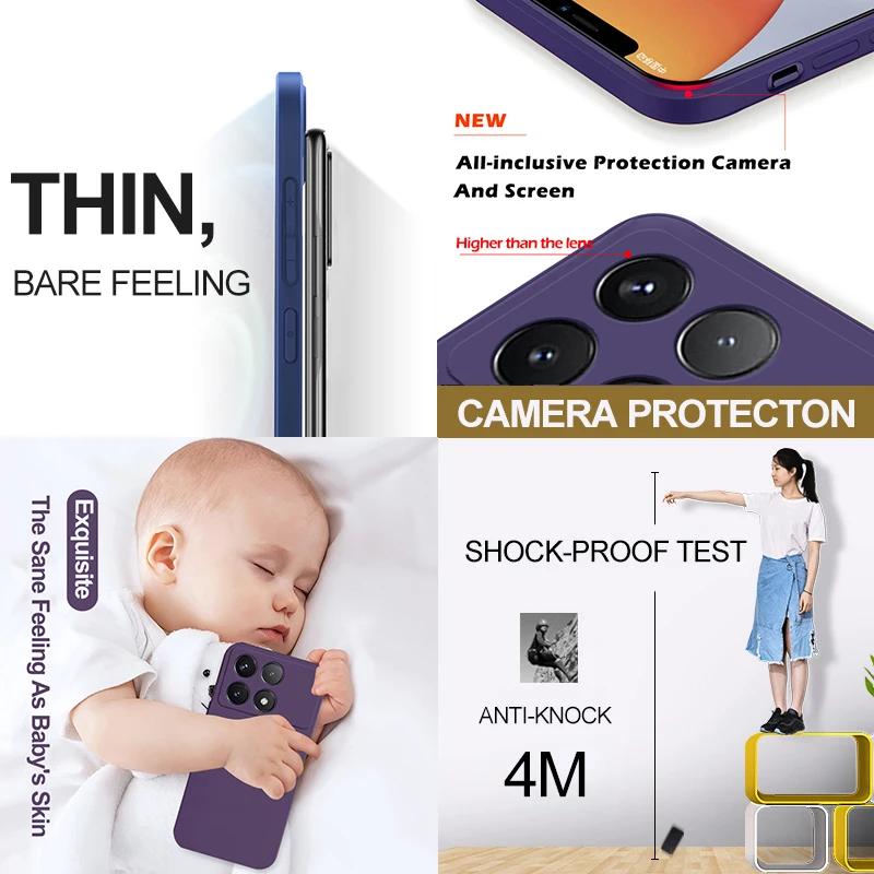 Luxus Original Flüssigsilikon Soft Cover für Xiaomi Poco X6 Pro Poco X 6 Pro X6pro Pocox6 Pro 5G Telefonhülle