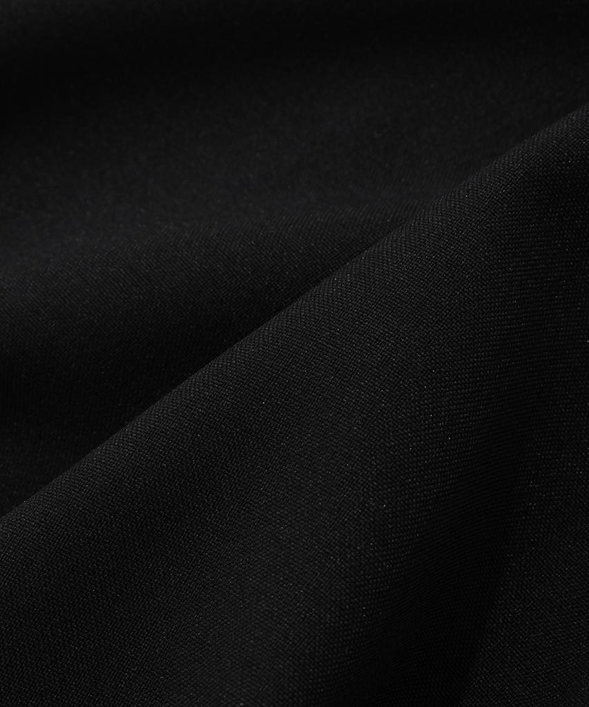 COVERNAT Semi-Wide Easy Elastic Waist Slacks Black