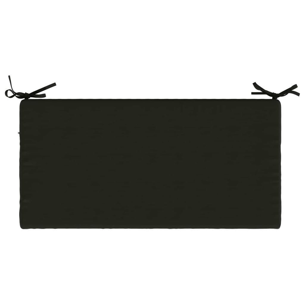 Bench Cushion SOEST 100percent Polyester Black 60 x 40 x 5 cm