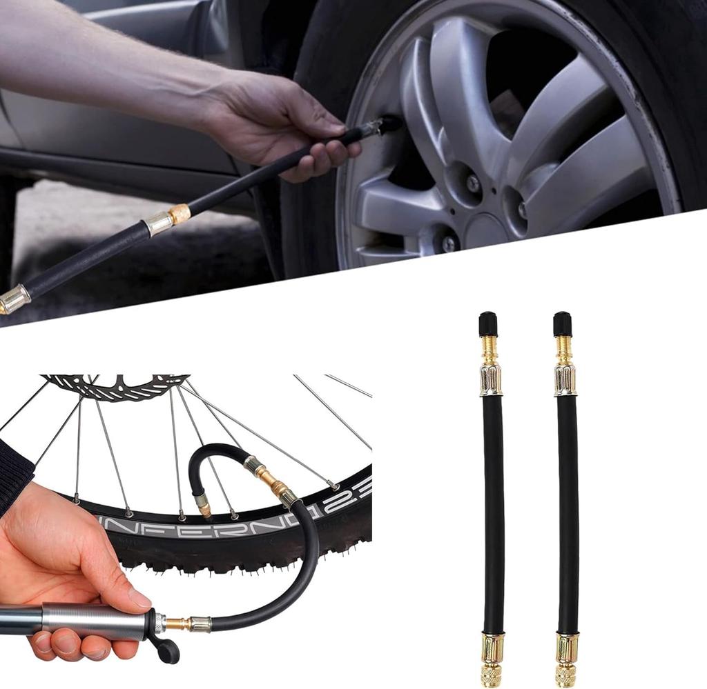 KEWAYO Gonflage de Pneu, Valve de Voiture, Air de Pneu, Pour Voitures, Motos, Tuyaux d'Extension de Gonflage, Motos,
