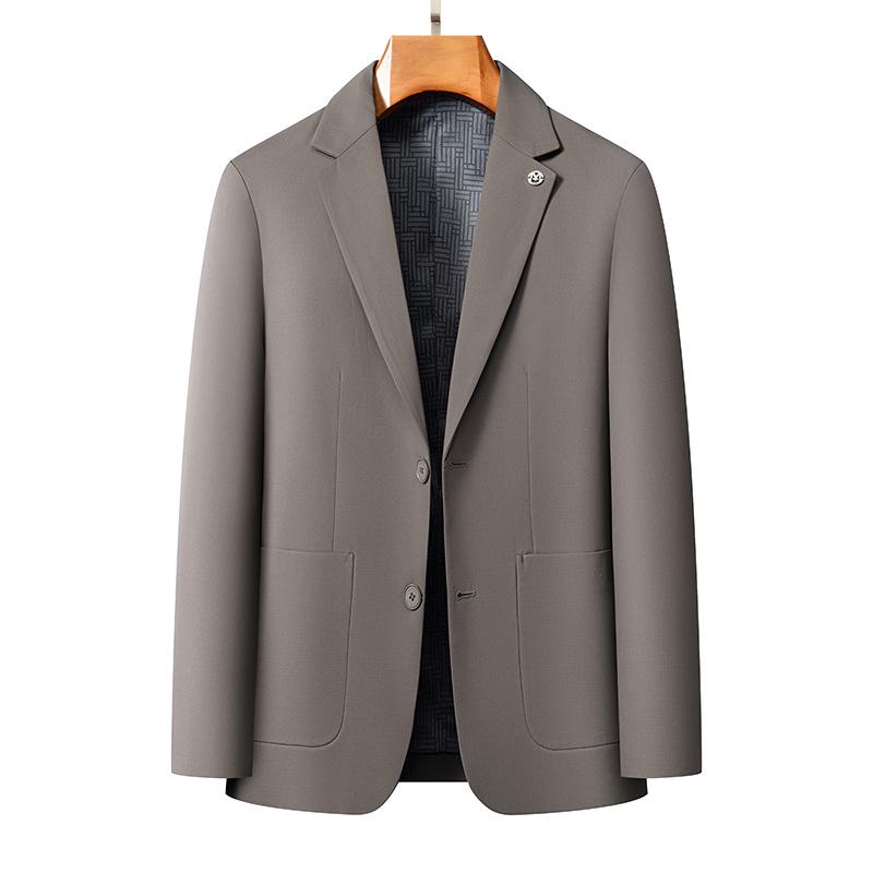 Men's Spring 2026 Korean Style Solid Color Single-Breasted Casual Suit Jacket