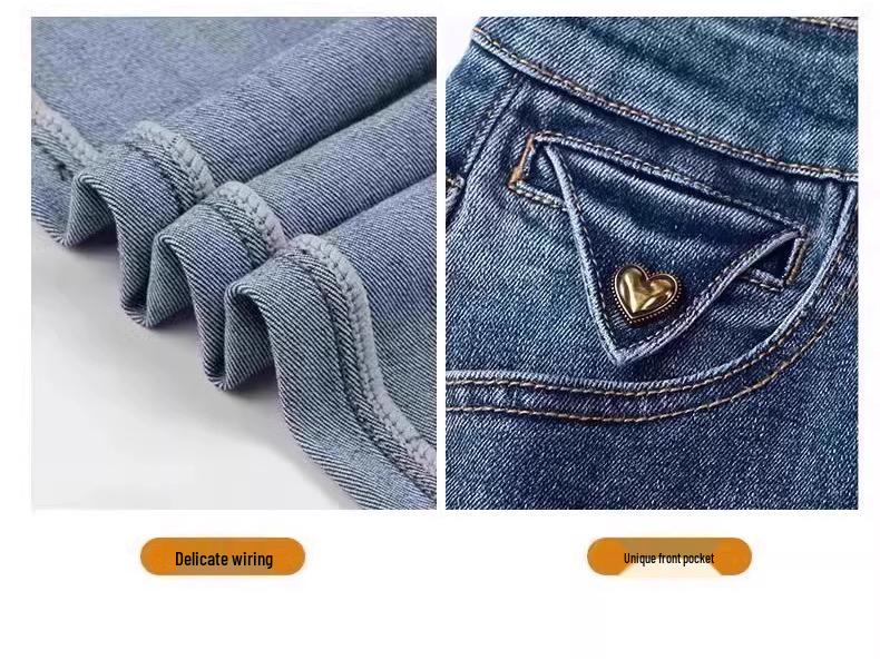 Women's 2025 Slimming High Waist Wide Leg Jeans - Spring/Autumn Petite Fit, Loose Straight Style