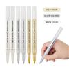 Artist Painting Illustration Metallic Crafts Markers Pens 3pcs Gold Silver White Large Capacity Acrylic Markers Highlighter Set