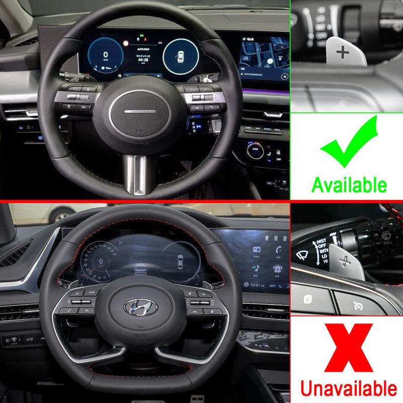 Shift Paddle For Hyundai Sonata 2024 N line Tucson HEV 2025 Car Steering Wheel Gear Extension Shifter DSG Stickers Accessories