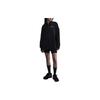 Nike Brand Logo Pattern Polo Collar Long Sleeve Sweatshirt for Women in Black