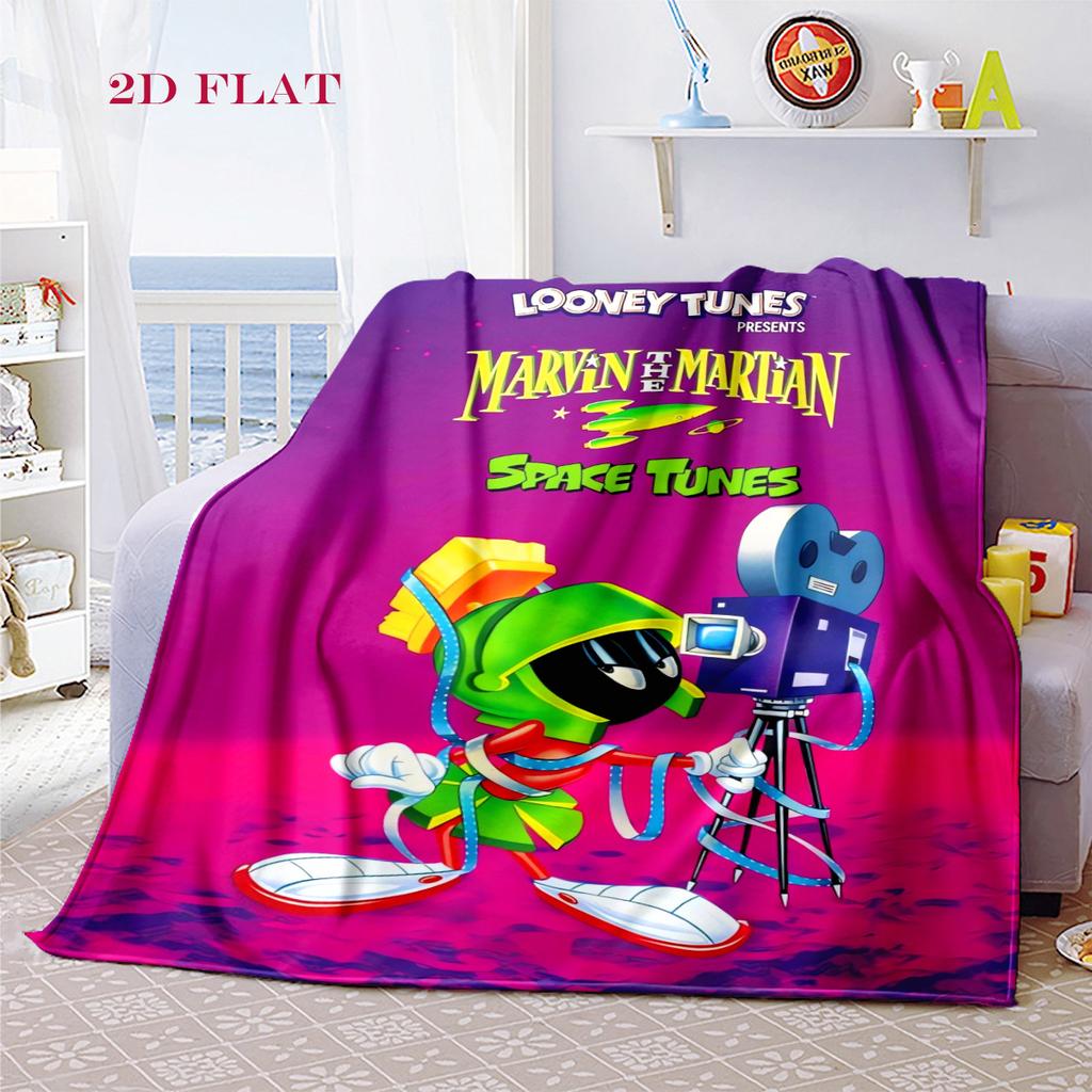 Martian Melodies: Looney Tunes Adventure blanket blanket Camping trip Digital printing Christmas gifts sheet