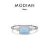 Modian S925 Sterling Silver Opal Ring - Korean Style, Light Luxury, Versatile, High-End Feel for Women's Temperament.