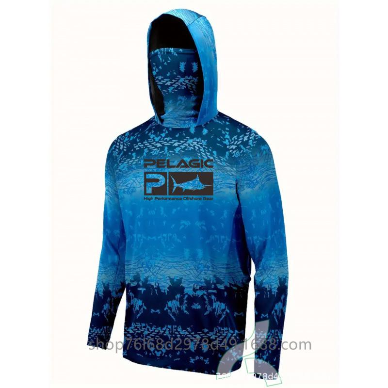 Pelagic Quick-Dry UPF50+ Fishing Hoodie with Ice Silk Face Towel