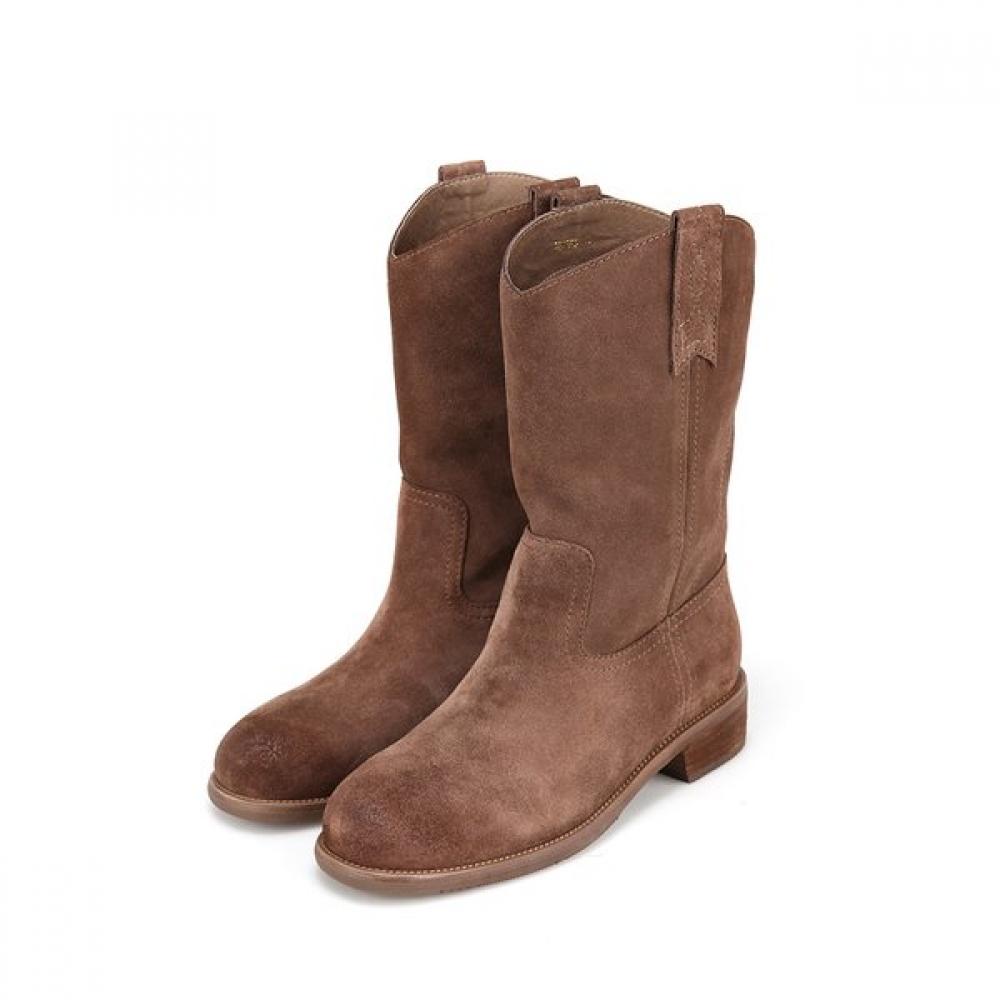 

Barbara Suede Western Half Boots Bbh863br 250mm