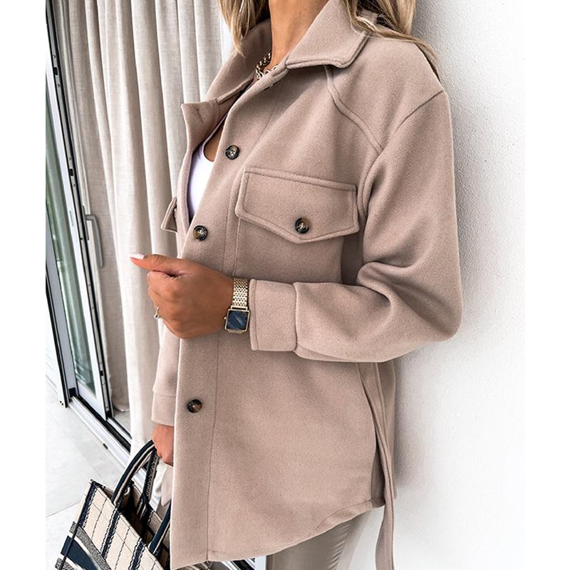 Buy Womens Fleece Shacket Casual Jacket 