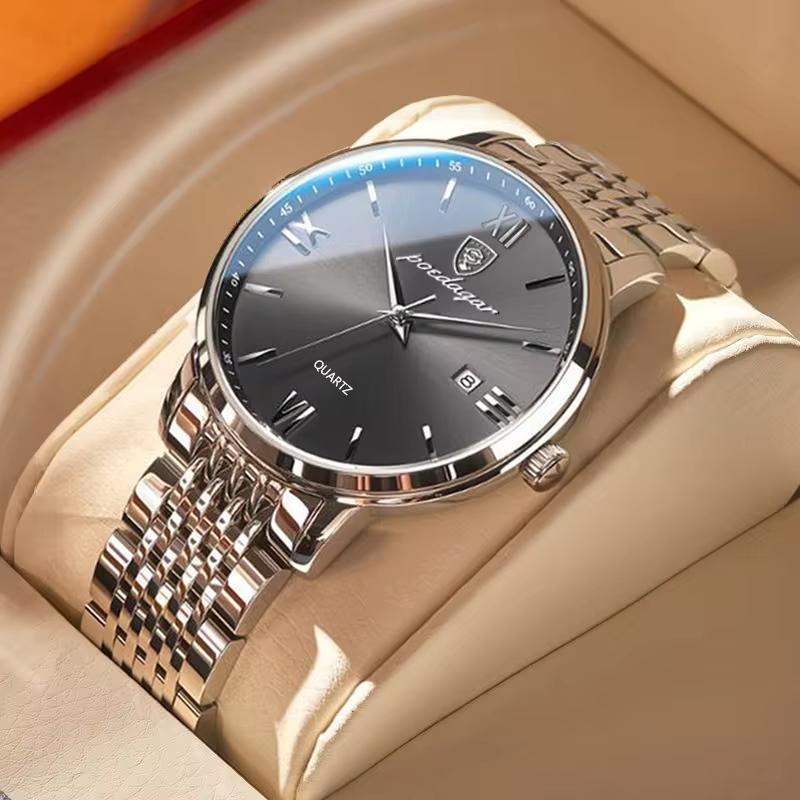 

POEDAGAR Luxury Sports Men s Wristwatch Stainless Steel Waterproof Date Watch High Quality Casual Fashion Quartz Watches серый/серебряный