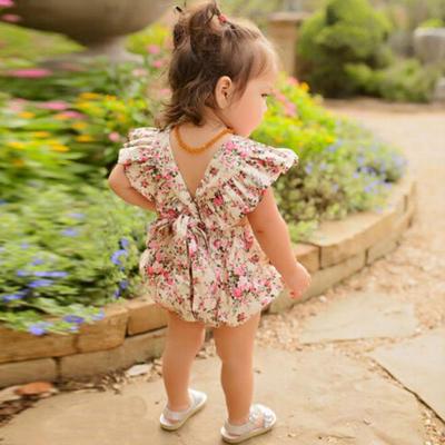 Mono con estampado floral para recién nacidos, niñas y bebés