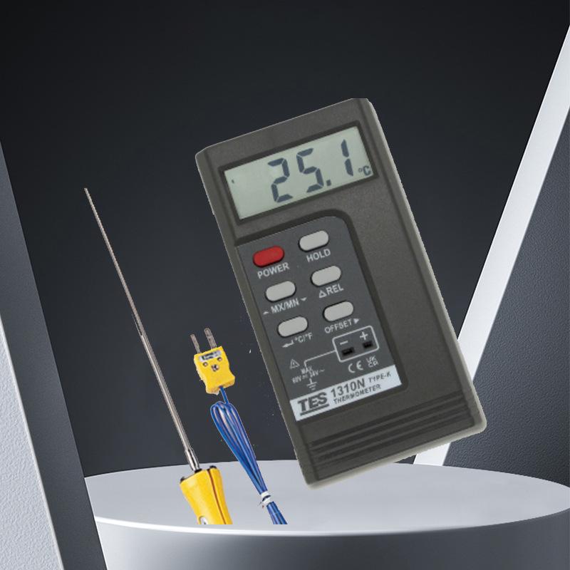 TES-131 High-Precision Digital Thermohygrometer with K-Type Thermocouple