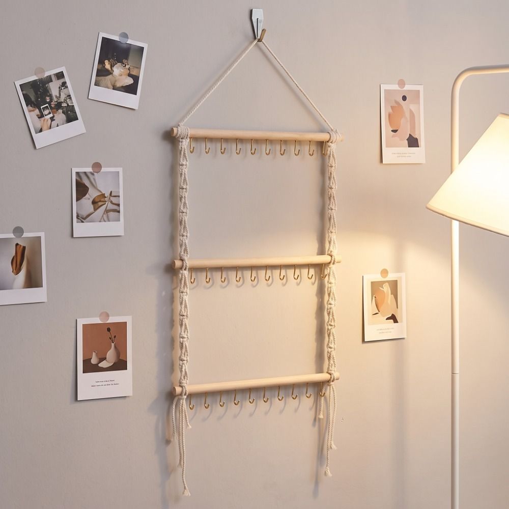 Space Saving Wall Hanging Hook Bohemian Style Wall Organizer Home Decor Wall Mounted Hook Storage