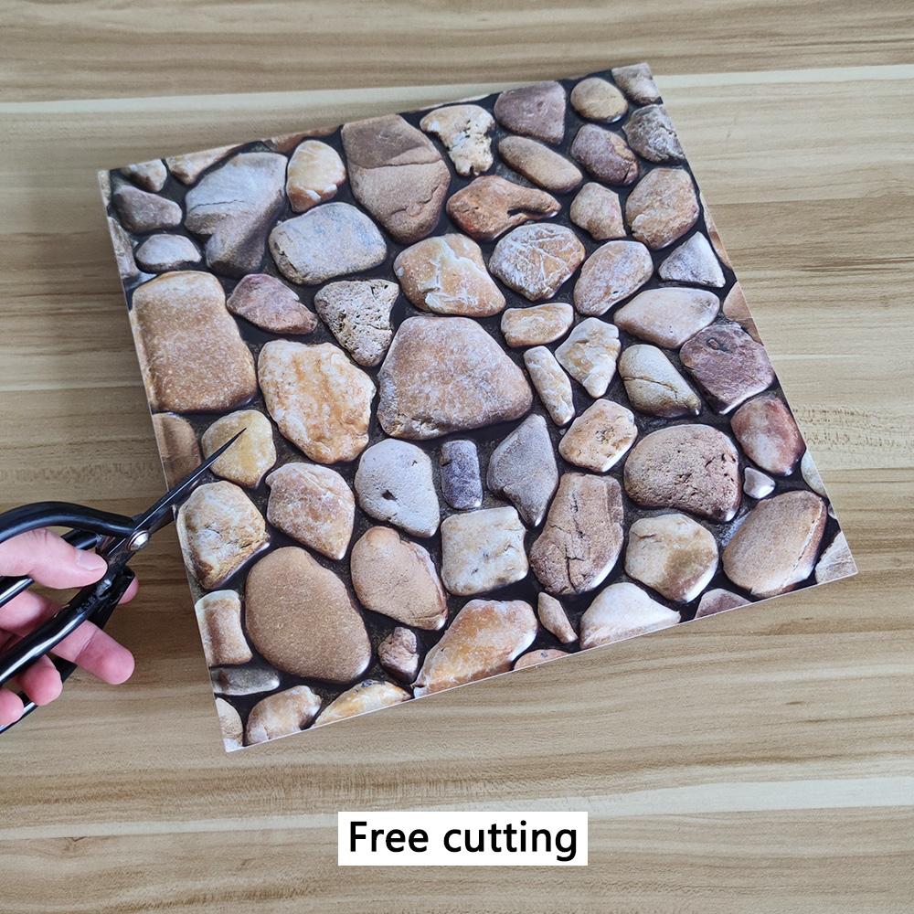 5PCS 10PCS of Pebble Pattern Self-adhesive Wall Stickers,Room Decoration,Wall Decoration,Peel And Stick,Movable Wallpaper