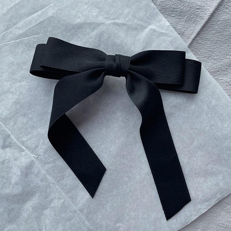 Korean Style Fabric Hair Bow Hairpin For Women Girls Ribbon Hair Clips Bowknot Spring Clip Female Hair Accessories