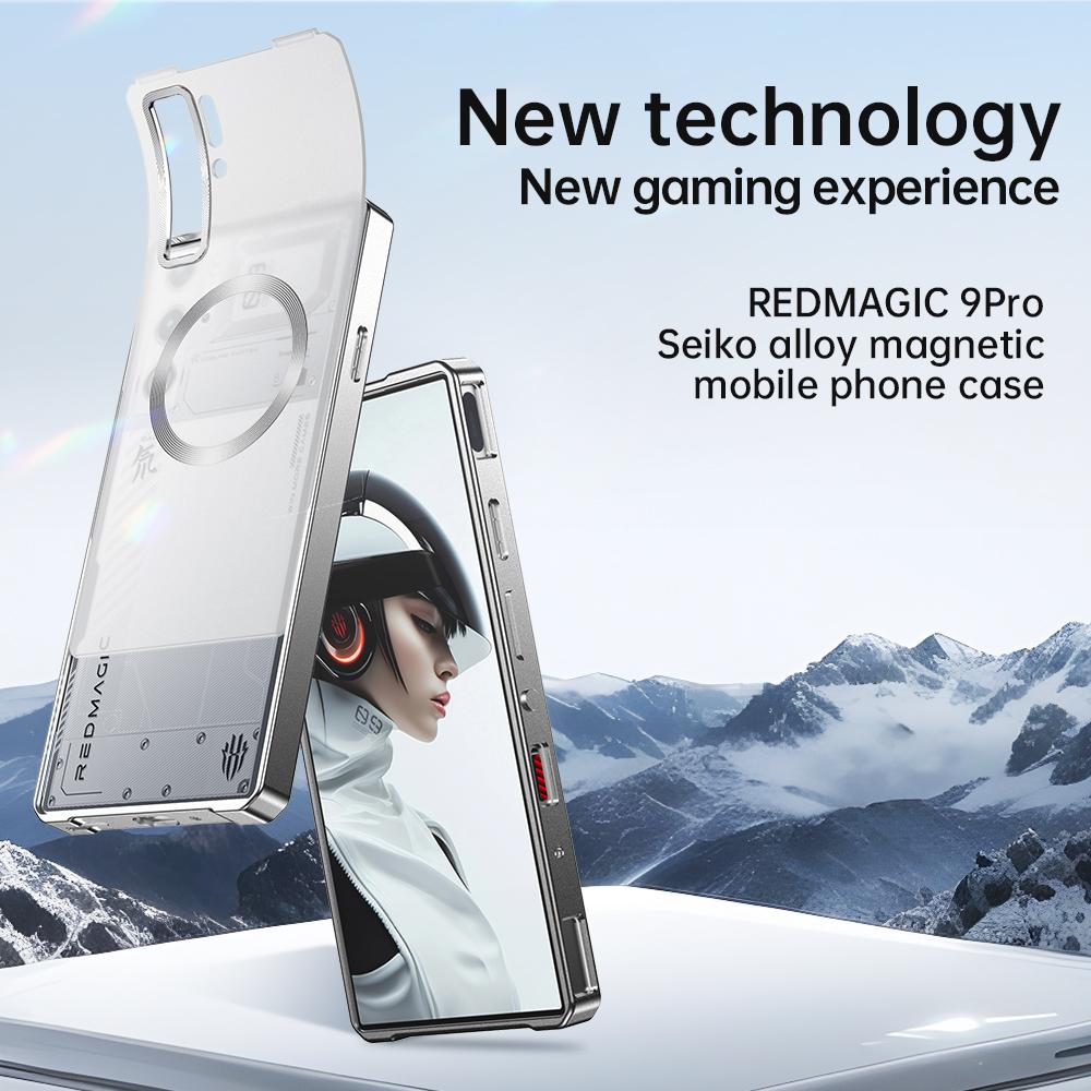 Phone Case For ZTE Nubia Red Magic 9S Pro+ 5G/9S Pro 5G/9 Pro+ 5G/9 Pro 5 Compatible with MagSafe Hard PC Metal Frame Back Cover