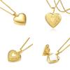 Stainless Steel Neckchain Heart Shaped Locket Pendant Necklace Unique Style Clavicle Chain Accessory for Occasions
