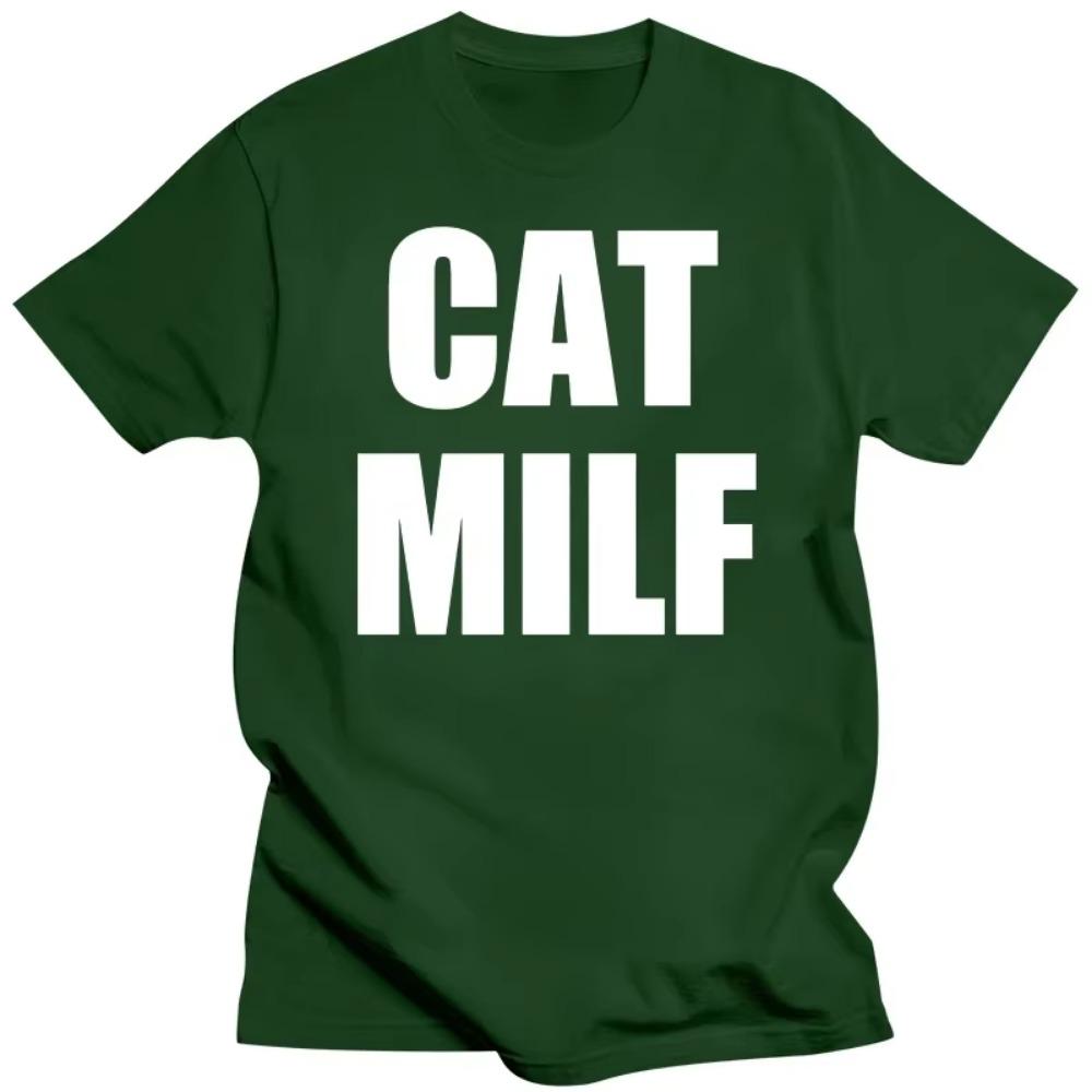 Funny Cat Milf T Shirts Emo Summer Style Graphic Cotton Streetwear Short Sleeve Humor Quote Gifts T-shirt Mens Clothing