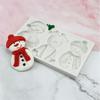 Christmas Santa Silicone Mold Reindeer Shape Baking Tools Handmade Snowman Cake Casting Mould for Baking Enthusiast