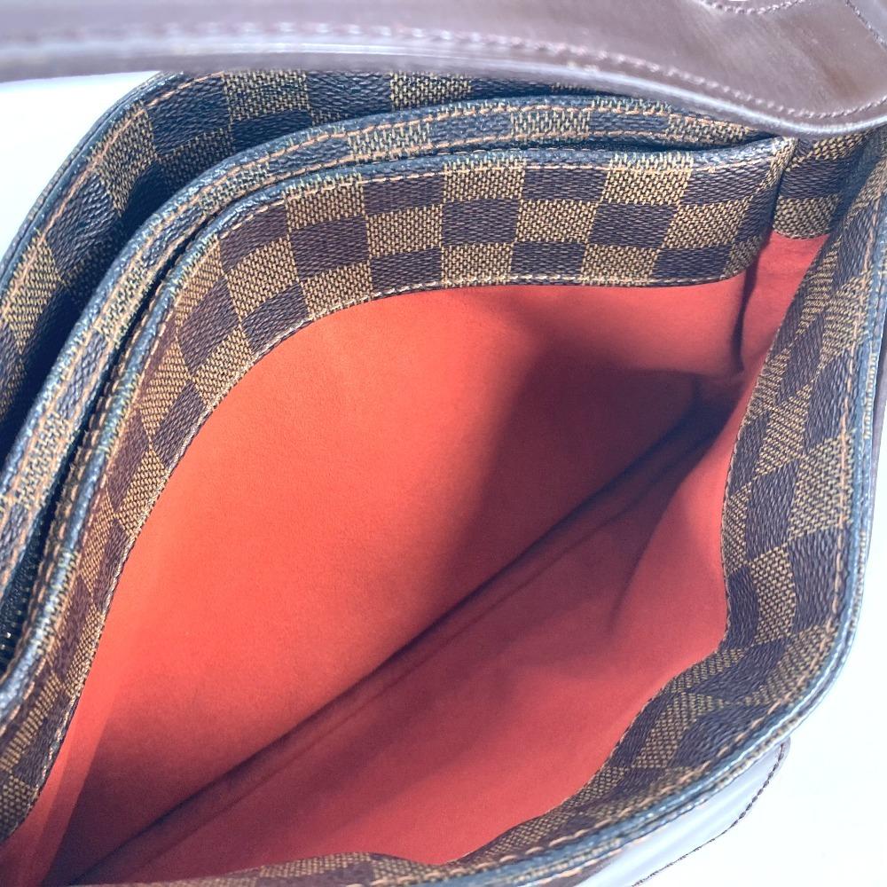 Louis Vuitton N51129 Damier Aubagne Shoulder Bag Damier Canvas Ebene Brown