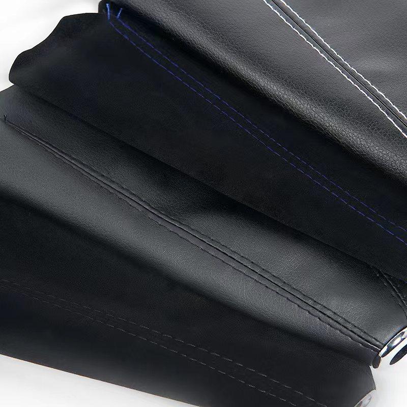 PU Leather Gear Shift Knob Cover Waterproof Dust Boot for Manual Cars & Trucks, Stylish Interior Protection