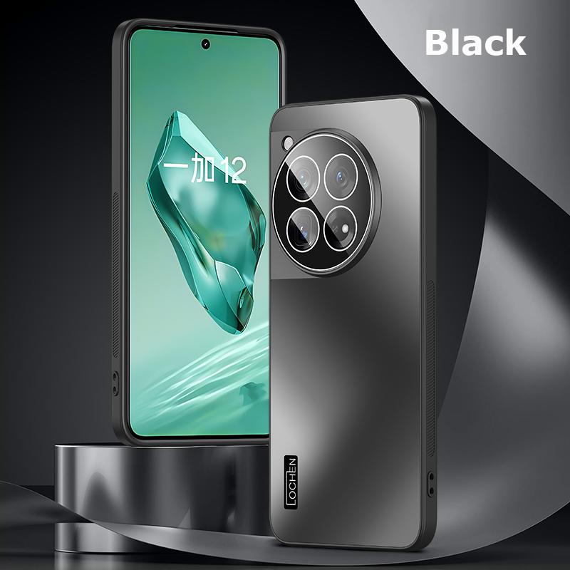 

Для OnePlus Ace 3 Ace3 Pro Dazzle Plating PC Shell Full Cover с пленкой для линз Super Anti Drop Silica gel Edge Anti-slip Case Protector Ace 3 чёрный