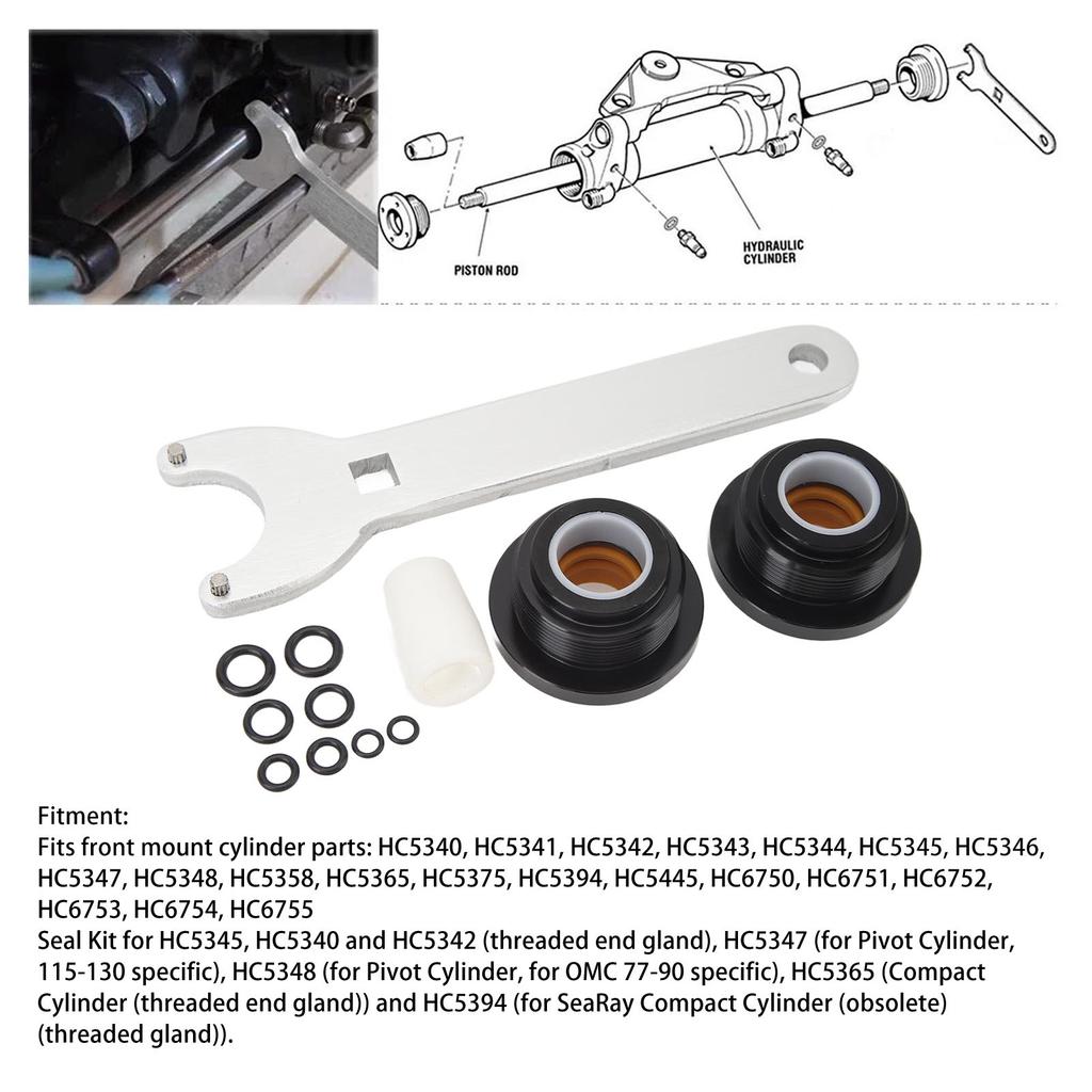 Front Mount Hydraulic Steering Cylinder  Kit High Performance for  HC5345 HS5157 Hydraulic Steering Cylinder  Kit