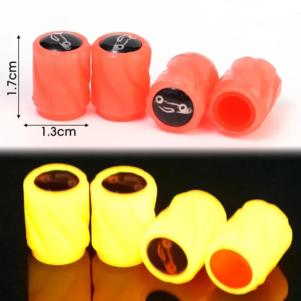 Capace de supapă luminoase pentru anvelope de mașină, decor strălucitor de noapte, mașină, motocicletă, butuc de roată de bicicletă, capac de supapă, accesorii pentru stilul anvelopei de mașină