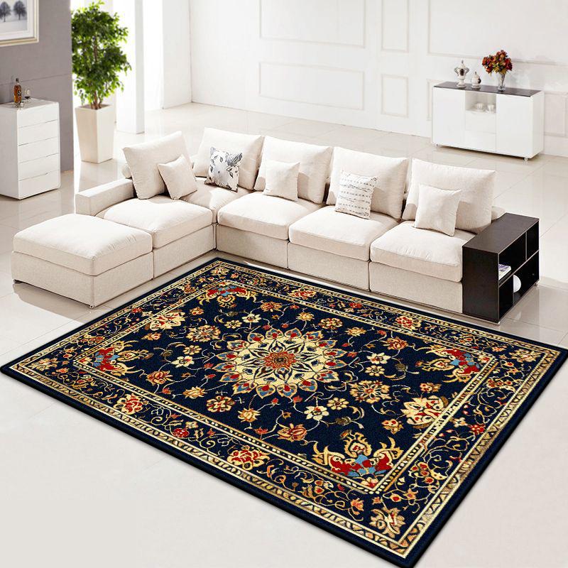 Luxury Home Decoration Persian Border Design Living Room Rug Soft Non-slip Bedroom Decor Bedend Carpet Easy Clean Sofa Table Mat