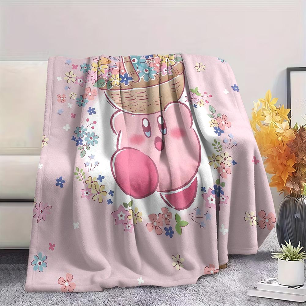 Kirby Flannel Blanket, High quality Comfortable for All Seasons, Home Decor, Warmth and Comfort