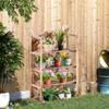 3-Tier Wooden Plant Stand Shelf, Flower Pot Holder Display Rack for Outdoor Indoor, 75 X 38 X 120cm
