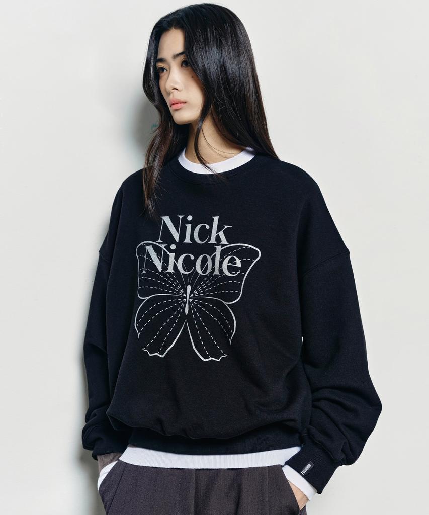 Nigaennikol Butterfly Signature Sweatshirt_Black Silver