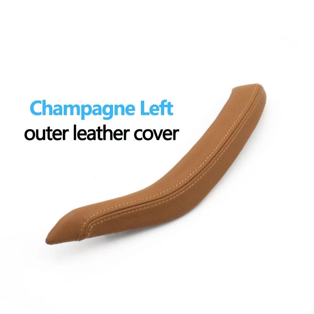 Car Interior Passenger Doors Pull Handle Outer Leather Cover Replacement For BMW X5 X6  F15 F16 2014-2018