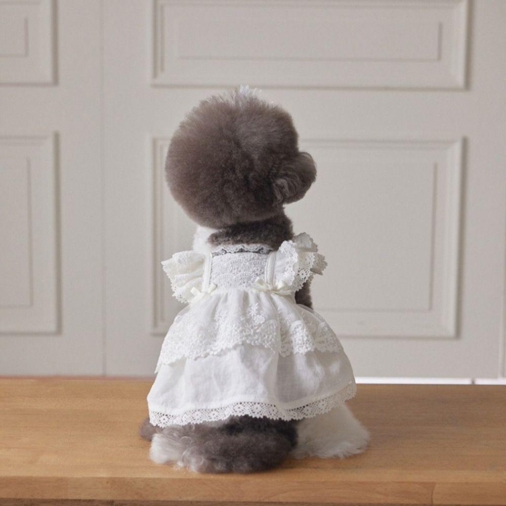 Soft Pet Princess Dress Breathable Dog Vest Fashion Cat Flying Sleeve Skirt  Summer