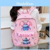 Disney Stitch Cartoon Backpack For Toddlers Large Capacity Kids School Bag With Breathable Design