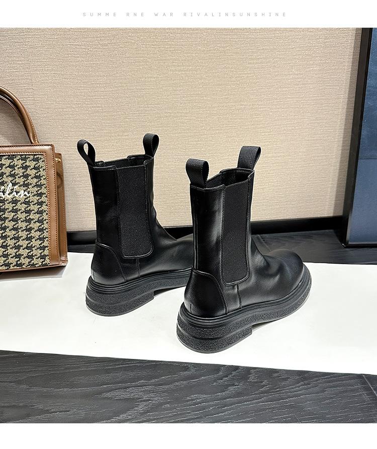 

Grape Mom Studiolee Autumn Maillard Platform Medium Tube Brown Smoke Boots Chelsea Boots Women s Autumn 35