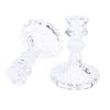 Candlestick Holders Set Clear Glass Taper Candle Holders for Wedding Party Romantic Dinner Festival Windowsill Decor