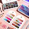 24 Roosters Nagels Stempel Polish Set Solide Nagellak Gel DIY Blos Gradiënt Kunst Verf Meerkleurige Nagellak Gel Kit