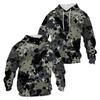 Men's Casual Fashion Long Sleeve Hooded With Pocket Flag Small Print Sweatshirt