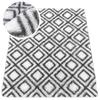 Shaggy Living Room Rug DECOR Non-slip Soft Fluffy Fashionable 120x170 White Cube