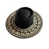 Ethnic Style Wide Brim Straw Hat For Sun Protection Beach Vacation Summer Travel
