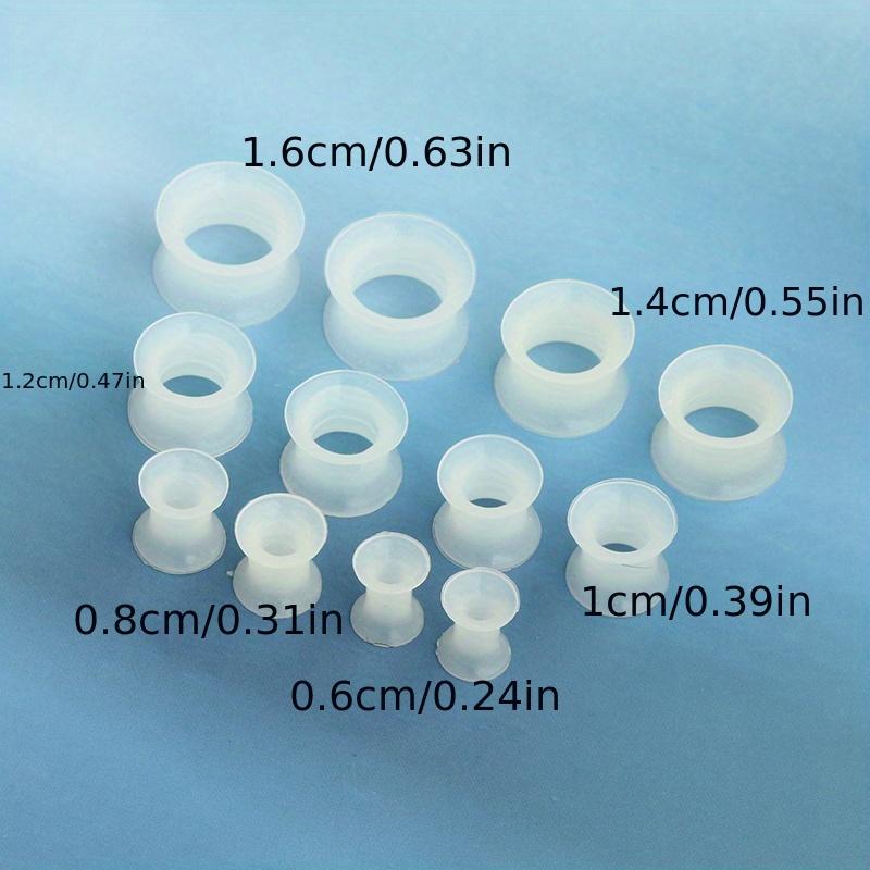 2 Stück/12 Stück 6-16mm Leuchten im Dunkeln Silikon Ohrstöpsel Set Einfache Ohr-Dehner Tunnels Expander Körperschmuck Set