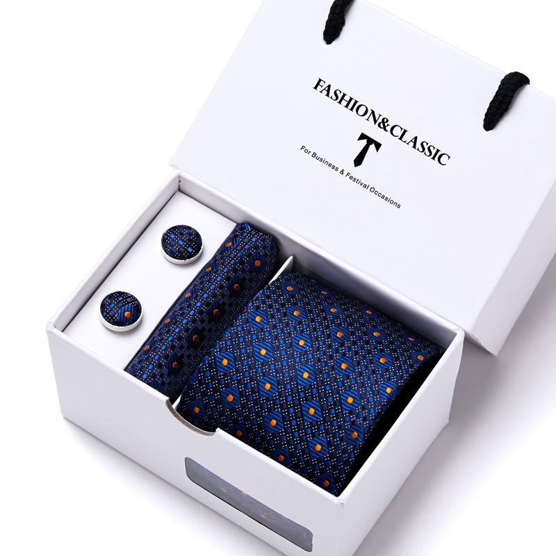 Men'S Tie Set Gift Box 5-Piece Set Group Tie Business Dress Wedding Tie