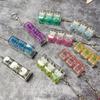 3Keys Keyboard Key Chain DIY Button Finger Keyboard Caps Stress Relief Toy Bag Pendant Transparent Shaft Decompression Toy Gift
