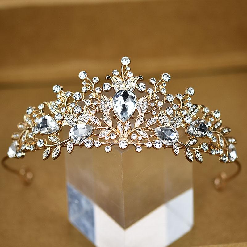 Sweet Children's Crown Headband Princess Headband Hair God Birthday Rhinestone Headband Female Bride Girl Hairpin Head Accessories